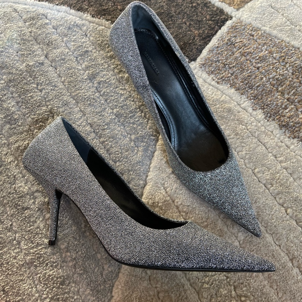 Silver balenciaga knife pumps size 8 - Picture 8 of 9